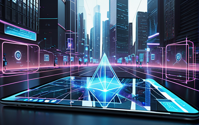 A futuristic cityscape with holographic decentralized identity (DID) icons floating above, connected by glowing lines to individuals confidently managing their digital profiles on transparent tablets. Focus on a sense of empowerment and security. Concept art.